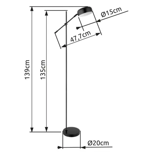 Stojanové svietidlo Globo 24099SB 1x25W E14 230V IP20